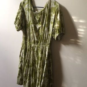 Green paisley dress